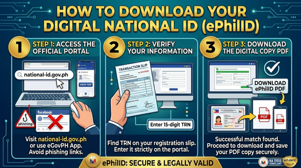 3 Easy Steps for ePhilID Download and National ID Digital Copy PDF