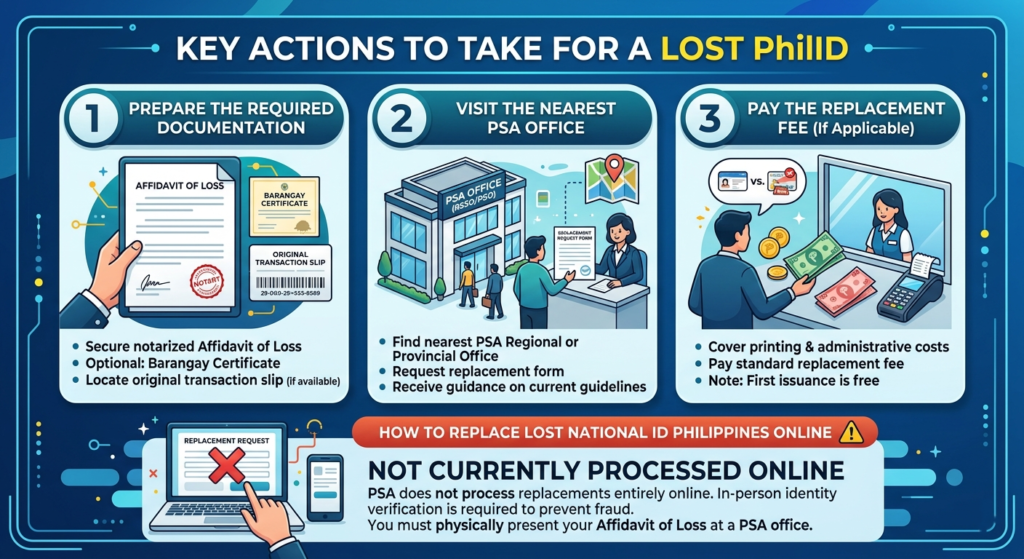 How to replace lost National ID Philippines online