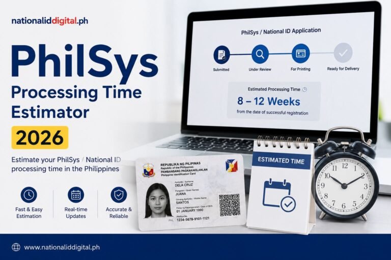 PhilSys Processing Time Estimator 2026 | National ID Philippines