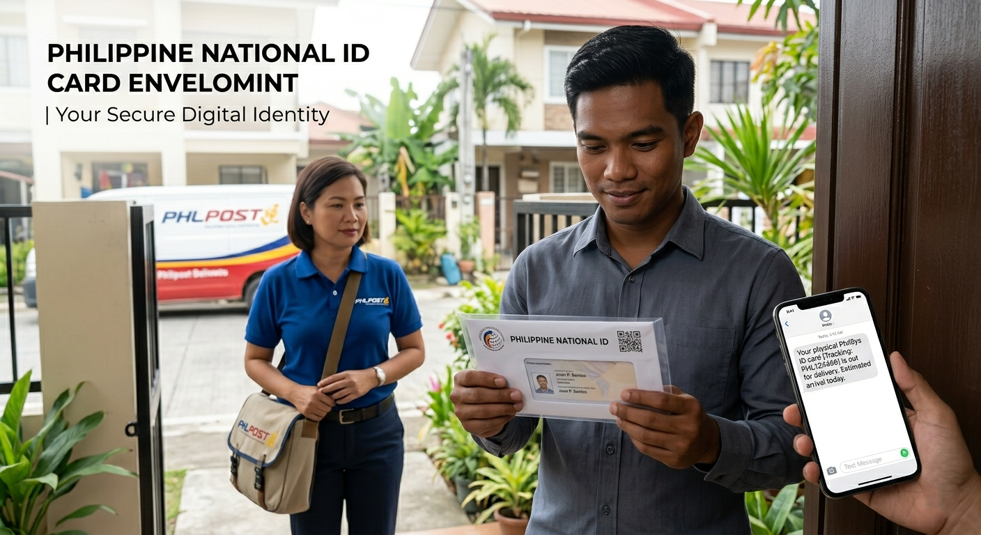 PhilSys National ID card delivered via PHLPost to a registered address