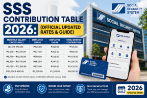 SSS Contribution Table 2026 (Official Updated Rates & Guide)