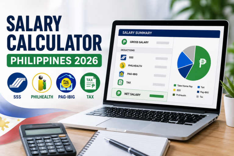 Salary Calculator Philippines 2026 (SSS, PhilHealth, Pag-IBIG, Tax)